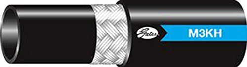 4M3KHXREEL Gates Synthetic Rubber Wire Braid Hose, SAE 100R17, 440' Length, 0.25" ID, 3250 Working PSI, 40°F to +250°F Temperature