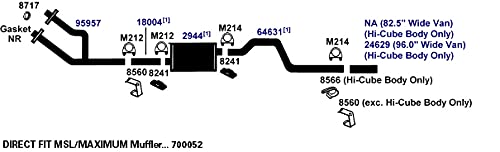 Exhaust Muffler AP Exhaust Products 2944