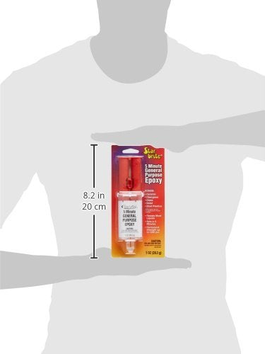 Crystal Clear STAR BRITE Epoxy Syringe – Self-Metering, Multi-Surface Adhesive for Fiberglass, Plastic, Glass, Metal, and More (093401)