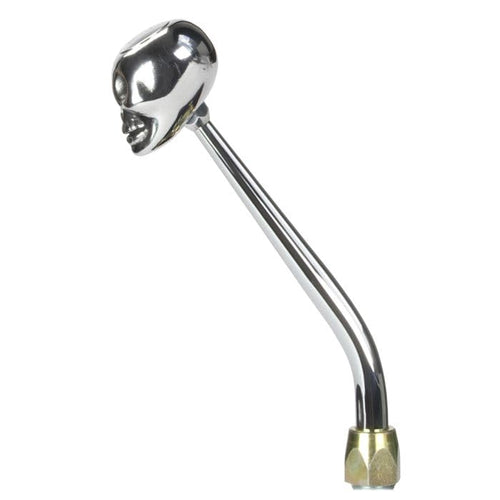 ES Shifter Lokar Performance Products Ford 6R80 Chrome 10" Single Bend Lever Skull Knob