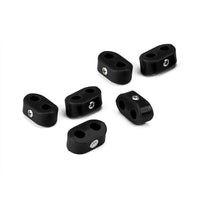 Double T-CLAMP Place, 1/4"-1/4", 6 Pieces, Black