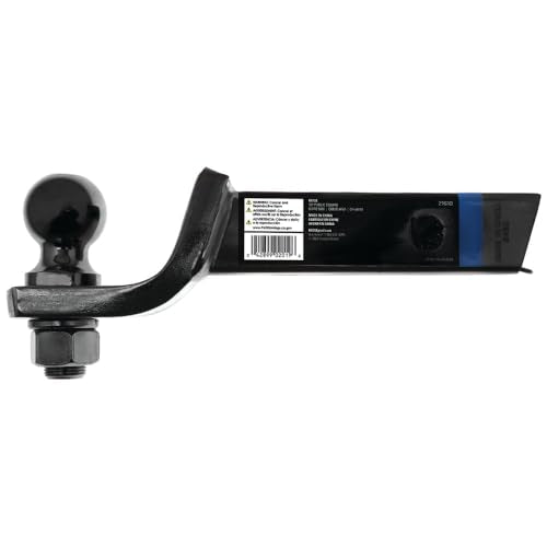 Trailer Hitch Ball Mount Starter Kit Reese 21610, Fits 2 Inch Square Receiver, 2 Inch Drop, 7,500 lbs. Capacity, Includes 2 Inch Trailer Ball, Black Nickel