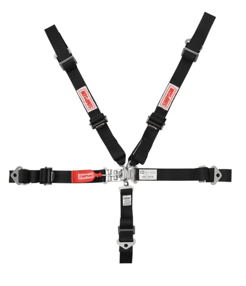 Harness Simpson Racing SB1005 - Latch & Link - 5 Point - Quarter Midget - Black - Each
