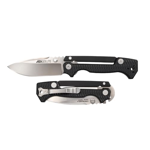 COLD STEEL AD-15 Lite 3.5" Ultra-Sharp AUS10A Steel Blade 5" Griv-Ex Handle Tactical Folding Knife - Scorpion Lock, Pocket/Belt Clip
