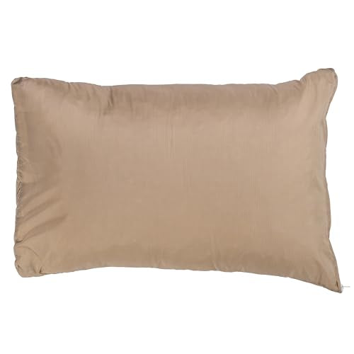 Drift Camping Pillow KLYMIT | Lightweight, Travel Head Rest for Sleep Filled with Shredded Memory Foam, Reversible Outer Cover for Extended Use, Large Size — Tan