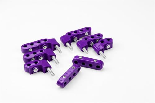 Horizontal Wire Separator Smoothie KIT for 7-8mm Plug Wires, 6 Brackets, 2 2-Place, 2 3-Place, and 4 4-Place SEPARATORS, Purple