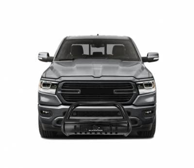 Bull Bar Black Horse Skid Plate Compatible with 2019-2024 Ram 1500 (Excl. Rebel & TRX Trim, 19-24 Ram 1500 Classic and 20-22 Ram 1500 Diesel Models) (Excl.Rebel & Warlock Trims)-BBDG112A-SP