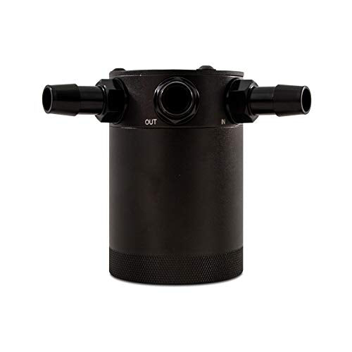 Compact Baffled Oil Catch Can Mishimoto MMBCC-CBTHR-BK, 3-Port, Black