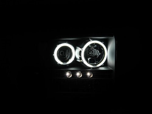 Ford Anzo USA 111117 Black Projectors with Halos Headlight Assembly - (Sold in Pairs)