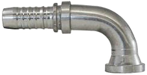 GlobalSpiral Couplings Gates 12GS-16FL90SXBULK, Code 61 O-Ring Flange, Zinc Plated Carbon Steel, 4.41", 90° Bent Tube, 3/4" ID (Pack of 45)