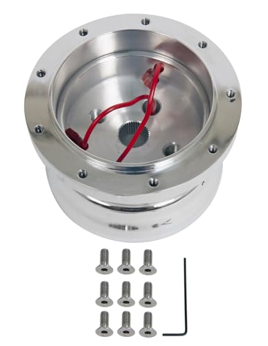 Adjustable Nine Bolt Polished Billet Aluminum Steering Wheel HUB Adapter for '67-'79 Ford Ranger, Bronco II