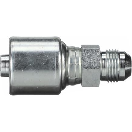 MegaCrimp Gates 20G-24MJ Couplings, Male JIC 37 Flare, Zinc Plated Carbon Steel, 4.43", 1 1/4" ID
