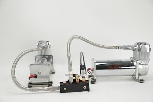 Mounted Dual Chrome 444 Viair System (VMS), 200PSI