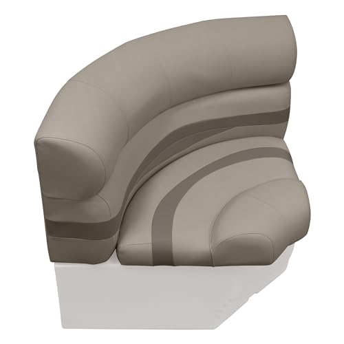 Premier Series Wise BM11002-1749 32" Bow Radius Corner Pontoon Seat Cushion Set, Mocha Java/Café/Mushroom