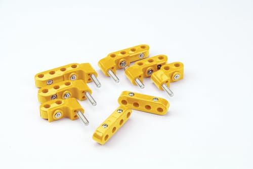 Horizontal Wire Separator Smoothie KIT for 7-8mm Plug Wires, 6 Brackets, 2 2-Place, 2 3-Place, and 4 4-Place SEPARATORS, Yellow