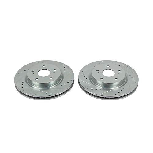 Power Stop Front JBR1503XPR Evolution Performance Drilled, Slotted & Plated Brake Rotor Pair For Suzuki Grand Vitara 2006-2013 [Model Specific]