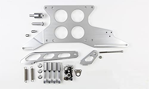 LOKAR 4500 2.125" Bore 4 Hole Plenum Clear Push/Pull Throttle Cable MOUNTING Bracket & Spring Return KIT