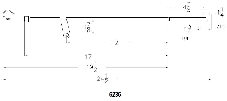 6236 Mr. Gasket Oil Dipstick and Tube