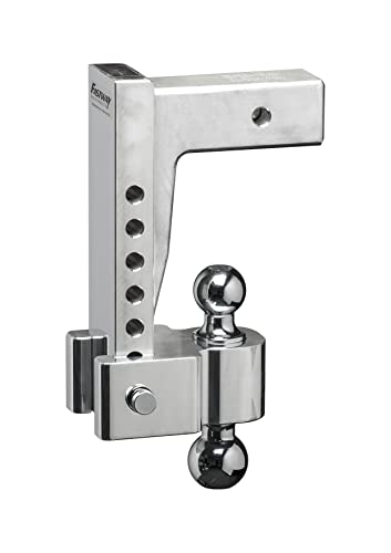 Fastway Flash E Series HD Adjustable Aluminum Ball Mount with 10 Inch Drop, 2.5 Inch Shank, and Chrome Plated Balls 42-00-2925