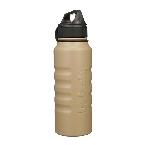 32 oz Grizzly Grip Water Bottle | Vacuum Insulated | Stainless Steel with Insulated Lid | For Gym Women Men Beach Camping Hiking Fishing Hunting Sports | October Marsh
