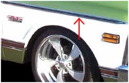 Fender Molding - Upper - Left/Right - Each Brothers Trucks MF01000