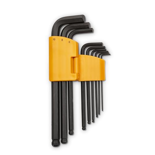 9 Piece GEARWRENCH Metric Ball End Long Arm Hex Key Set - 83521