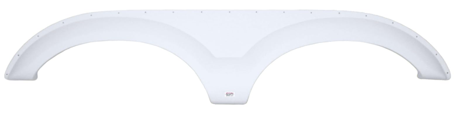 Tandem Axle Fender Skirt ICON 12190 for Dutchmen - Polar White