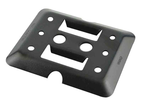 Mini E-Track Plate 2 Slots - Erickson Manufacturing Black (9134)