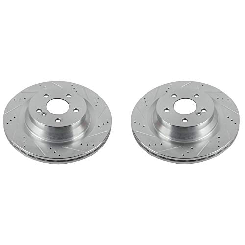 Power Stop EBR1451XPR Evolution Performance Rear Drilled, Slotted & Plated Brake Rotor Pair For Mercedes-Benz CLS550 2012-2018, Mercedes-Benz E550 2010-2014 [Model Specific]