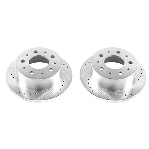 Power Stop Rear AR8394XPR Drilled and Slotted Rotor Pair For Ram ProMaster 1500 2014-2021, Ram ProMaster 2500 2014-2021, Ram ProMaster 3500 2014-2021 [Model Specific]