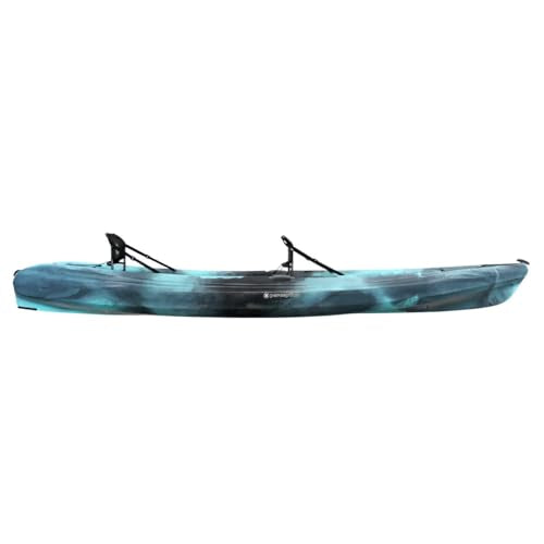 Kayaks Perception Tribe 13.5 Sit on Top Tandem Kayak for All-Around Fun Large Rear Storage with Tie Downs, Dapper