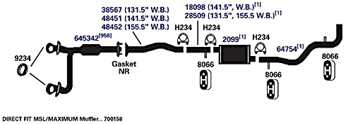 Exhaust Muffler AP Exhaust Products 2099