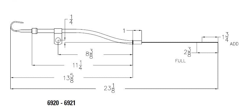 Oil Dipstick and Tube Mr. Gasket 6920