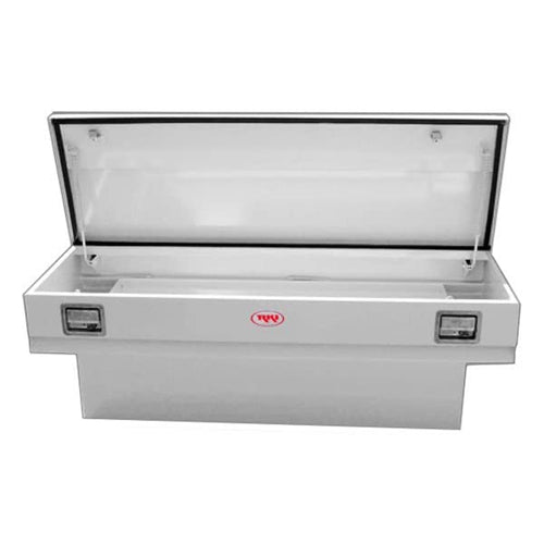 M60SB-1NM RKI Steel Chest Tool Box with Single Lid for Swb Trucks White Offset