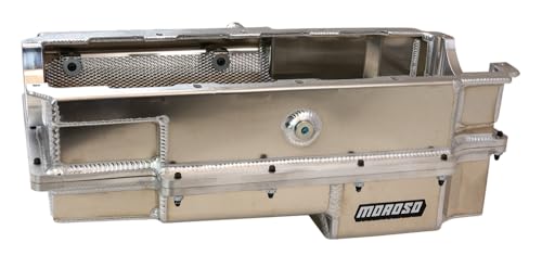 Moroso Aluminum 20393 2 Piece Wet Sump Oil Pan, Fits Big Block Chevy CN/Energy/DRCE2 Blocks, For use w/External Oil Pump