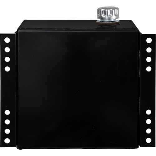 Buyers Products Side Mount SMR15S Steel Hydraulic Reservoir, 15 Gallon, Powder-Coated HRPO Steel, Internally Baffled, Welded Rear Brackets, 2 in. NPT Suction/Return, 1-1/4 in. NPT Return Port