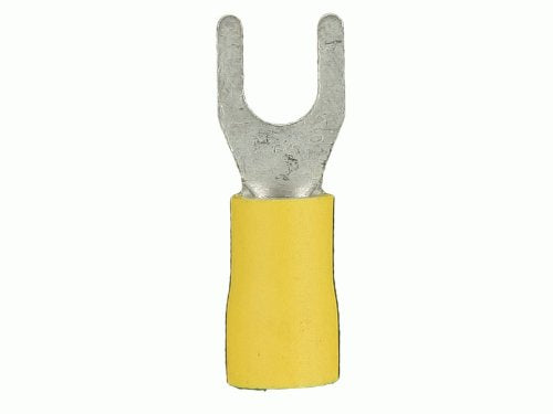Metra 12-10 Gauge YVST10 Spade Terminal No.10 Yellow Vinyl - Pack of 100