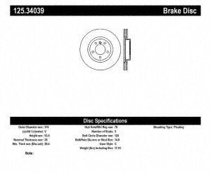 125.34039 Centric Front Brake Rotor