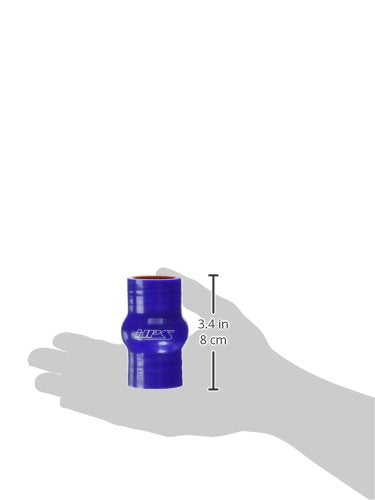 HPS Silicone HTSHC-125-BLUE High Temperature 4-ply Reinforced Straight Hump Coupler Hose, 100 PSI Maximum Pressure, 3" Length, 1-1/4" ID, Blue