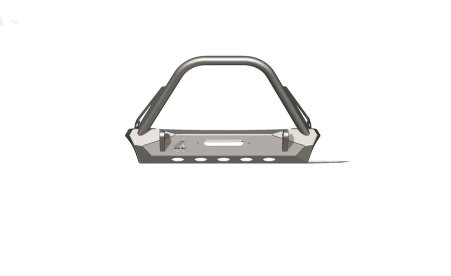 CrawlTek Pyro Front Stubby bumper – Flat Top Stinger compatible with Jeep CJ/YJ/TJ