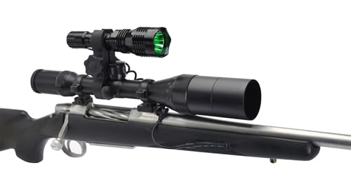 Cyclops Varmint Hunting Light Kit Rechargeable 250 Lumen Green Led Flashlight with Multiple Mounting Options, No Case