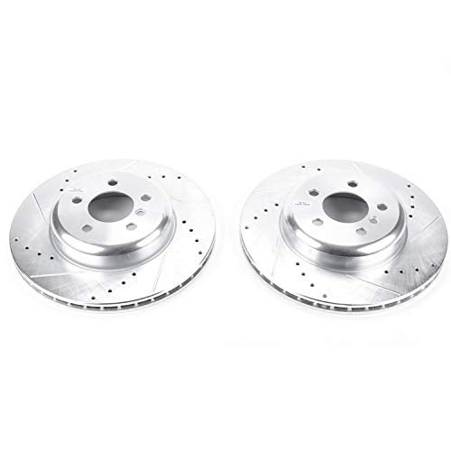 Rear Power Stop EBR1416XPR Drilled and Slotted Evolution Rotor Pair