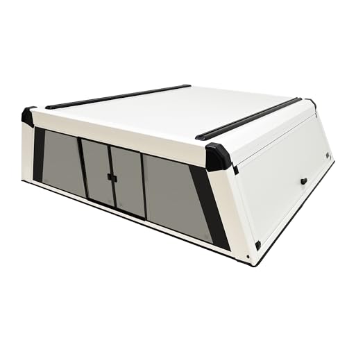 EXP Truck Cap Westin 16-14700S with Sliding Front Glass fits 2019-2026 Ram 1500 5'7" Bed (Exc Classic) Gloss White