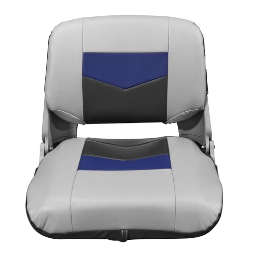 3309-1880 Wise Pro Angler Tour Series Fold Down Boat Seat - Marble/Blueberry/Charcoal