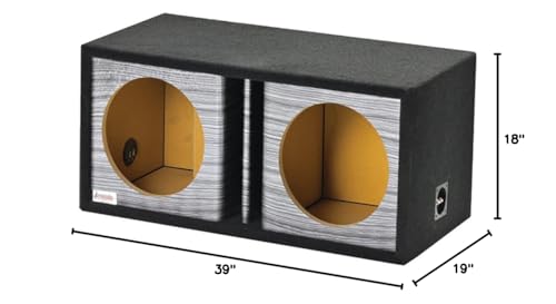 Dual Vented Atrend GFX Series Divided Chamber 15" Subwoofer Enclosure (Platinum Wood Grain)