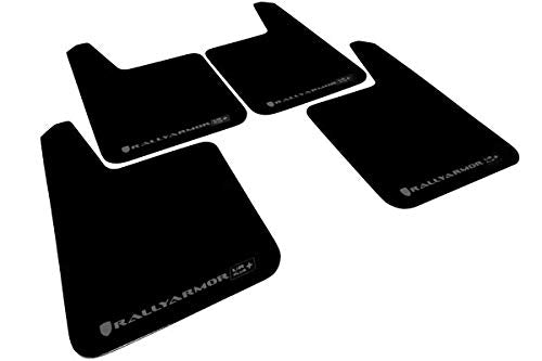 Plus Black Rally Armor Larger Universal Fitment (No Hardware) UR Mud Flap with Grey Logo FITS MF20-URP-BLK/GY