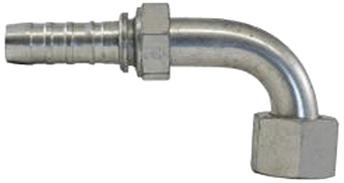 GlobalSpiral Couplings Gates 12GS-16FFORX90SXBULK, Female Flat-Face O-Ring Swivel, Zinc Plated Carbon Steel, 5.39", 90° Bent Tube, 3/4" ID (Pack of 35)