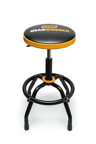 Adjustable GEARWRENCH Height Swivel Shop Stool, 26" To 31" - 86992