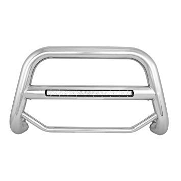 MAX Black Horse Beacon Bull Bar No Skid Plate Stainless Steel Compatible with 1992-1998 Jeep Grand Cherokee-MAB-JEB3901S