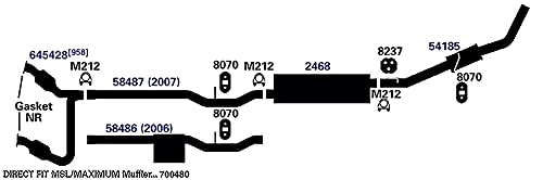 Exhaust Muffler AP Exhaust Products 2468